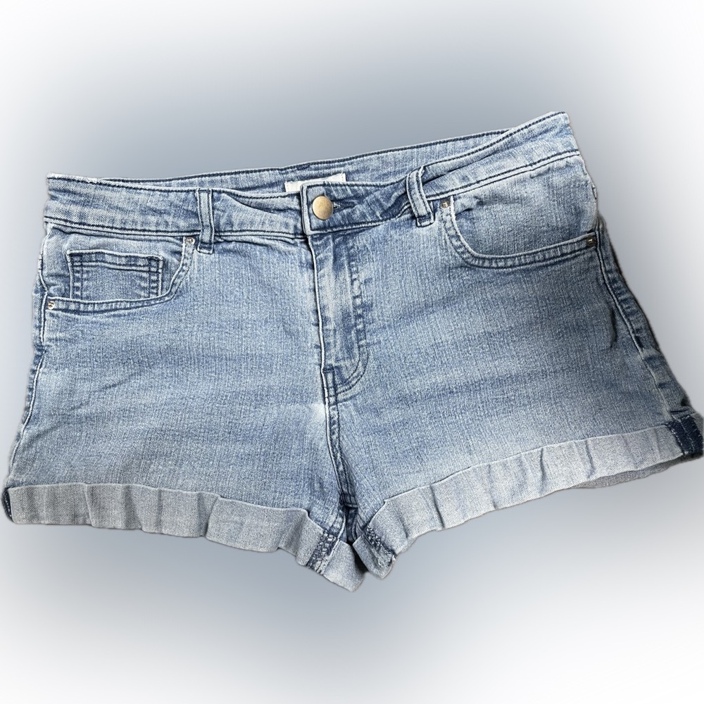 H&M Blue Jean Shorts with Cuffed Hem